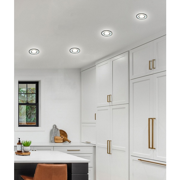 Sk-92 Ch/Tr Gu10 50W+Led Smd 3W 230V Chrom Oczko Sufitowe Lampa Sufitowa Candellux