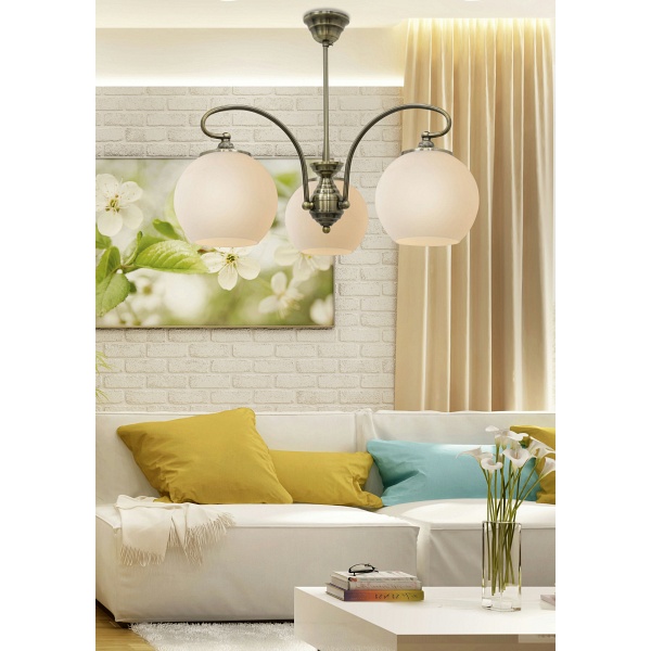 Orbit Lampa Wisząca 3X60W E27 Patynowa Miedź Candellux