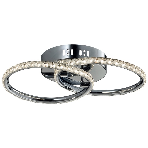 Hello Lampa Sufitowa Plafon 28W Led Chrom 3000K Candellux