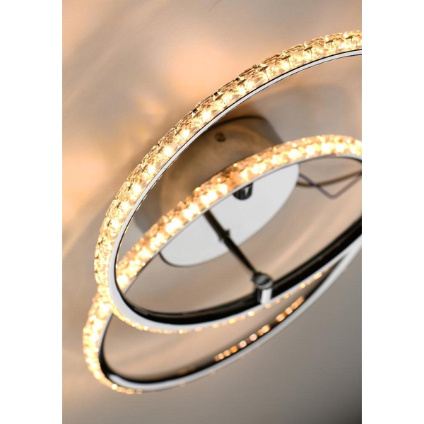 Hello Lampa Sufitowa Plafon 28W Led Chrom 3000K Candellux