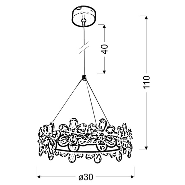 Arvin Lampa Wisząca 30 14W Led Czarny Candellux