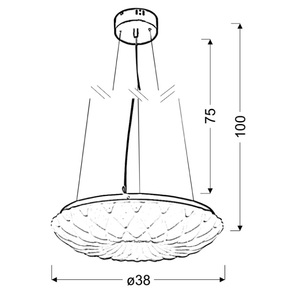 Lampa wisząca 38 18w led Nil - Candellux