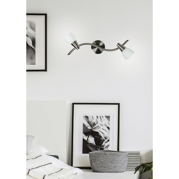 Selia Lampa Sufitowa Listwa 2X40W G9 Nikiel Mat/Chrom Biały (Bż) Candellux