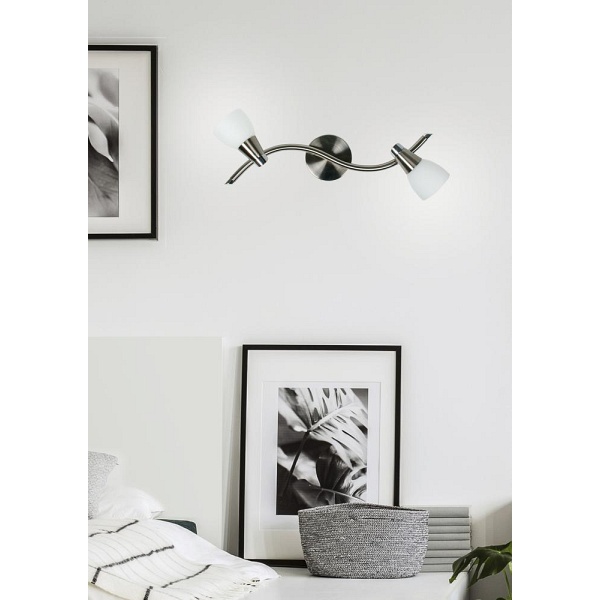 Selia Lampa Sufitowa Listwa 2X40W G9 Nikiel Mat/Chrom Biały (Bż) Candellux