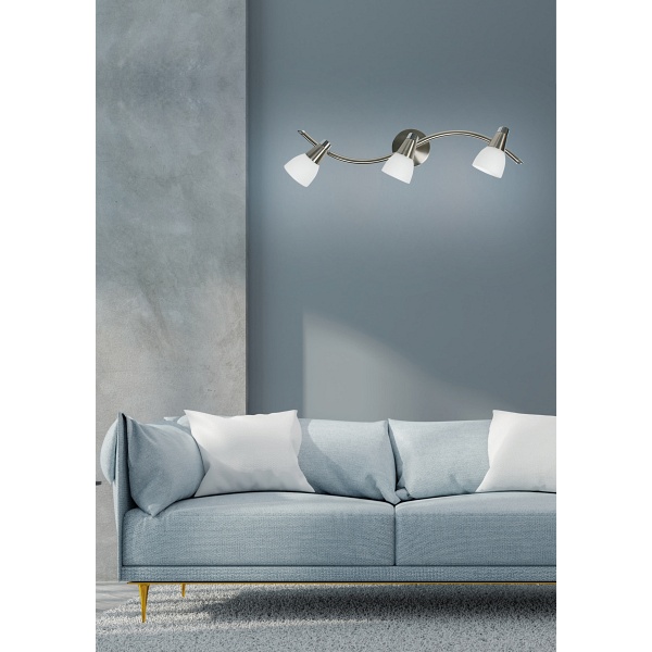 Selia Lampa Sufitowa Listwa 3X40W G9 Nikiel Mat/Chrom Biały (Bż) Candellux