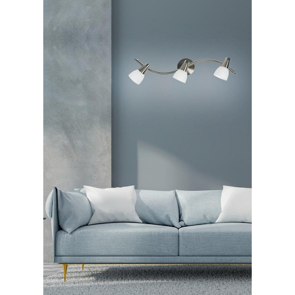 Selia Lampa Sufitowa Listwa 3X40W G9 Nikiel Mat/Chrom Biały (Bż) Candellux