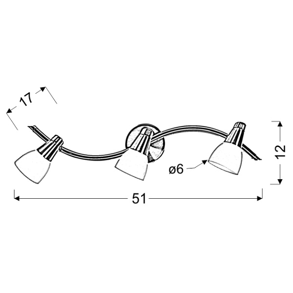Selia Lampa Sufitowa Listwa 3X40W G9 Nikiel Mat/Chrom Biały (Bż) Candellux