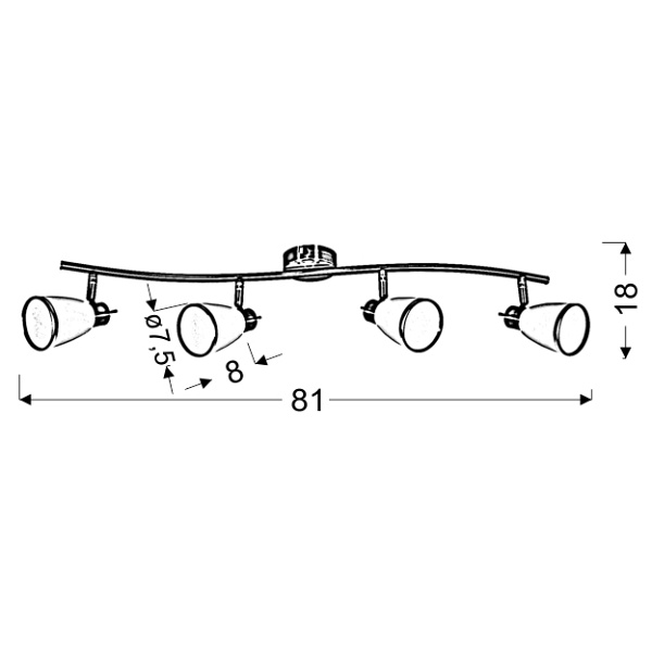 Regent Listwa 4X40W G9 Patyna (Bż) Candellux