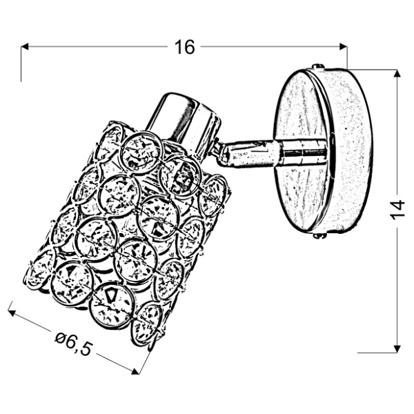 York Kinkiet 1X40W G9 Mosiądz (Bż) Candellux