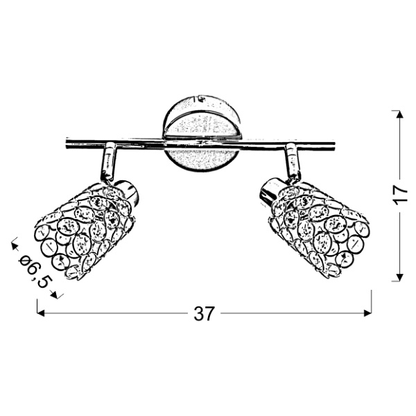 York Lampa Sufitowa Listwa 2X40W G9 Mosiądz (Bż) Candellux