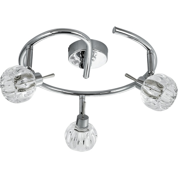 Bombola Lampa Sufitowa Spirala 3X40W G9 Chrom Bez Żarówek Candellux