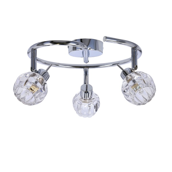 Bombola Lampa Sufitowa Spirala 3X40W G9 Chrom Bez Żarówek Candellux