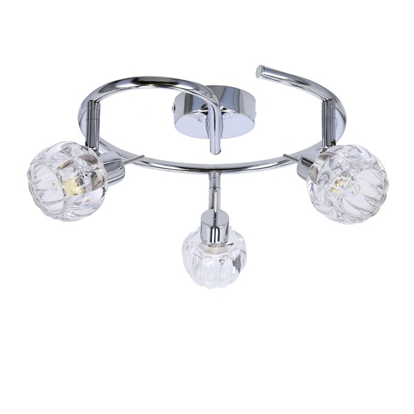 Bombola Lampa Sufitowa Spirala 3X40W G9 Chrom Bez Żarówek Candellux