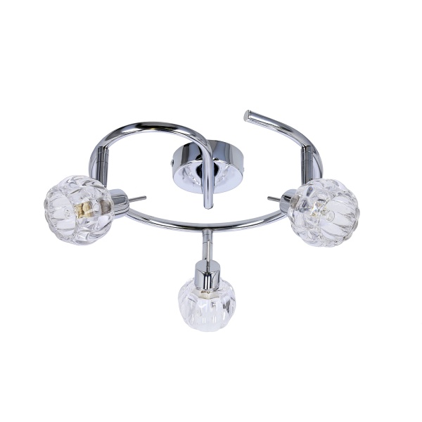 Bombola Lampa Sufitowa Spirala 3X40W G9 Chrom Bez Żarówek Candellux