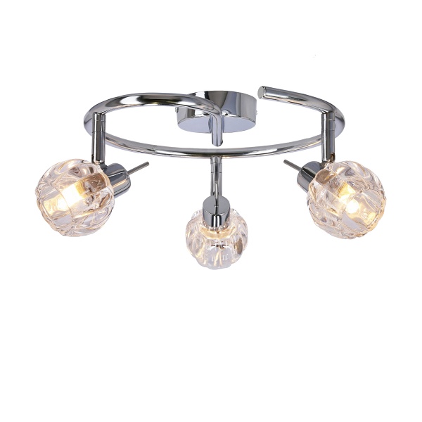 Bombola Lampa Sufitowa Spirala 3X40W G9 Chrom Bez Żarówek Candellux