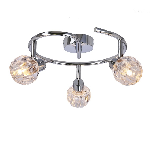Bombola Lampa Sufitowa Spirala 3X40W G9 Chrom Bez Żarówek Candellux