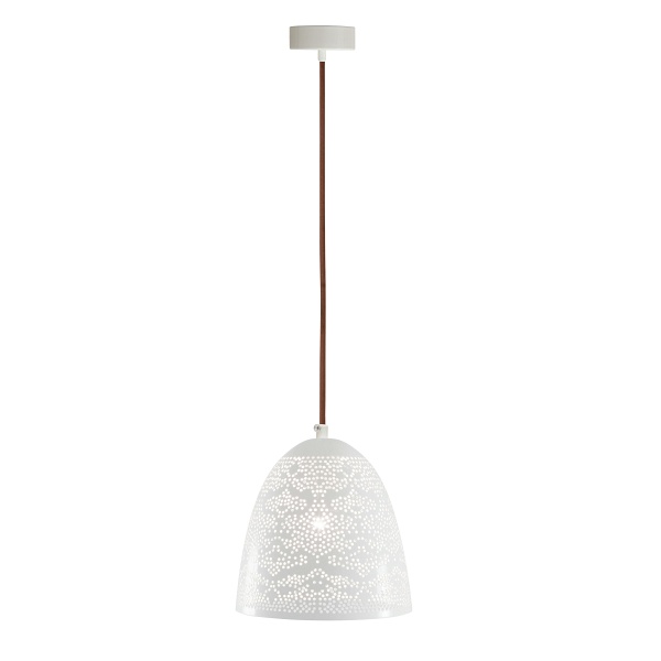 Bene Lampa Wisząca 20/21 Stożek 1X60W E27 Ażurowy Biały Candellux