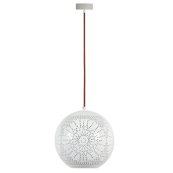 Bene Lampa Wisząca 25 Kula S 1X60W E27 Ażurowy Biały Candellux