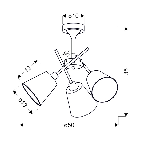 Vox Lampa Wisząca 3X40W E14 Chrom Z Abażurem Candellux