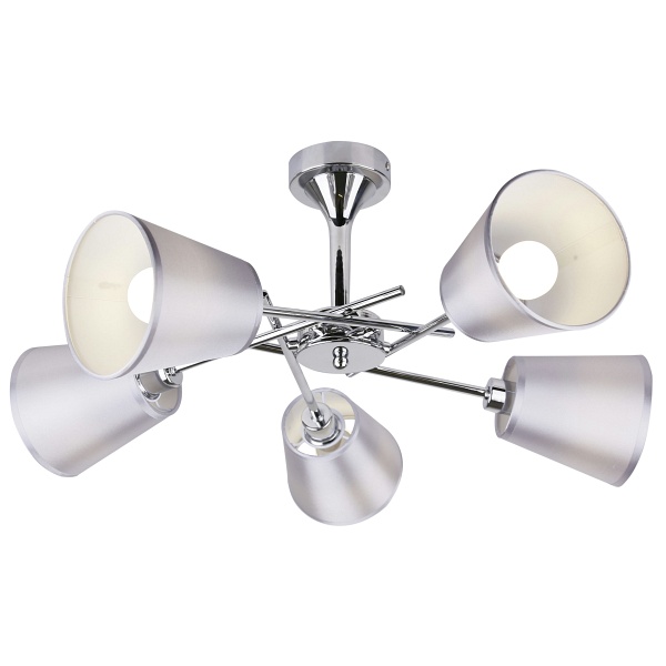 Vox Lampa Wisząca 5X40W E14 Chrom Z Abażurem Candellux