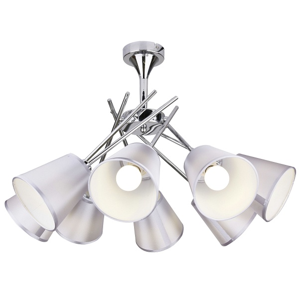 Vox Lampa Wisząca 8X40W E14 Chrom Z Abażurem Candellux