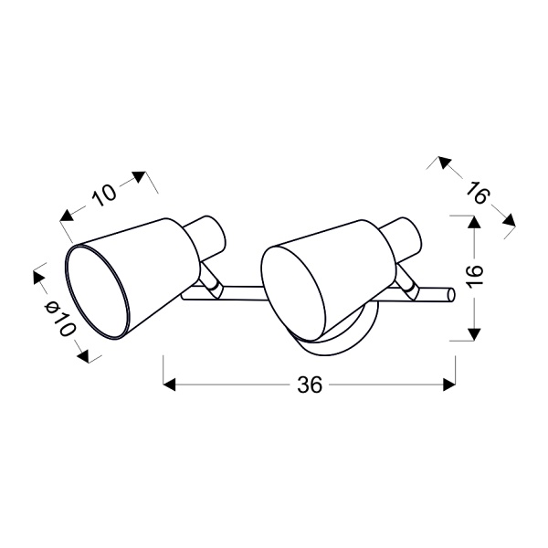 Pin Lampa Sufitowa Listwa 2X40W E14 Chrom Candellux