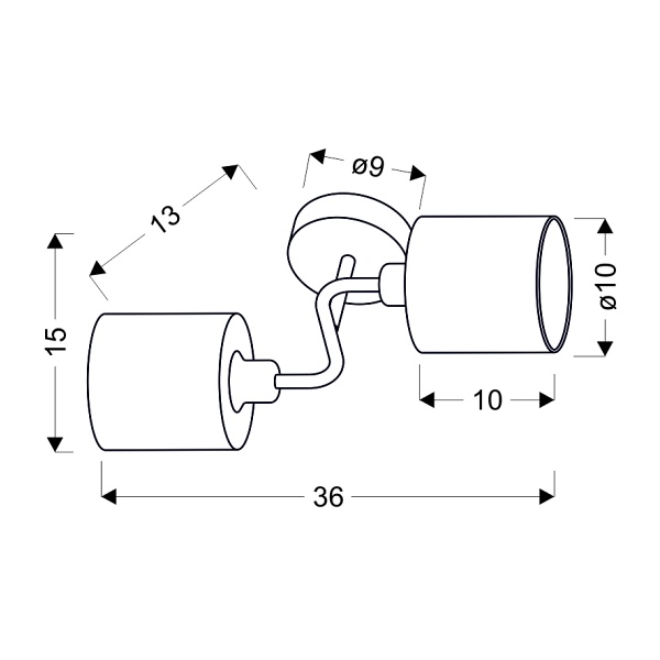Sax Lampa Kinkiet 2X40W E14 Satyna Candellux