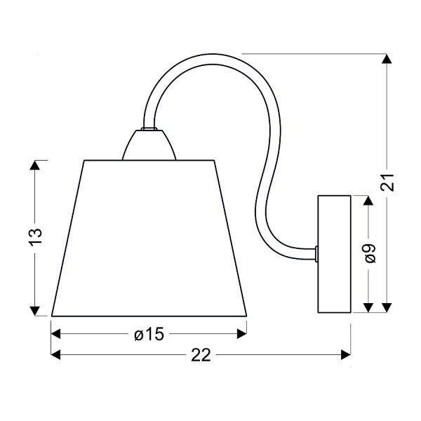 Luk Lampa Kinkiet 1X40W E14 Chrom Candellux