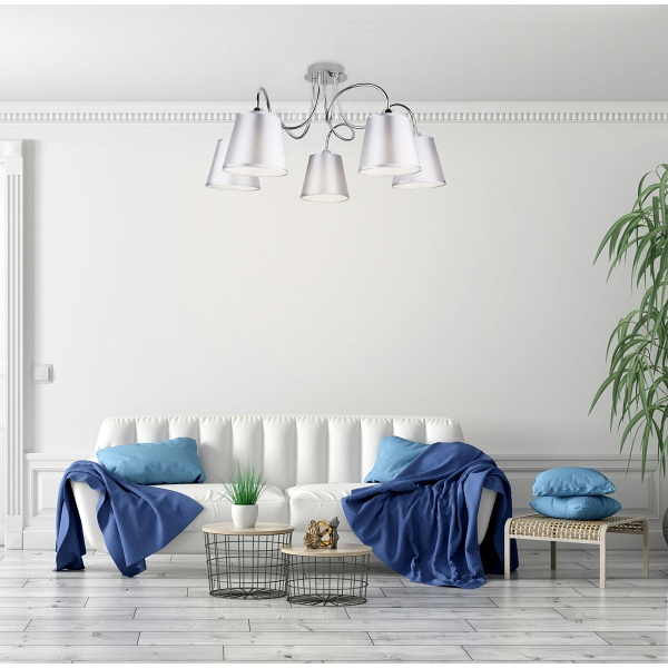 Luk Lampa Wisząca 5X40W E14 Chrom Candellux