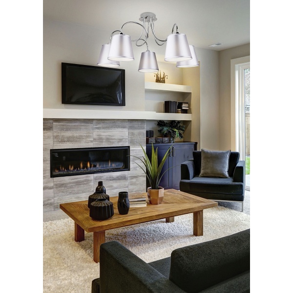 Luk Lampa Wisząca 5X40W E14 Chrom Candellux