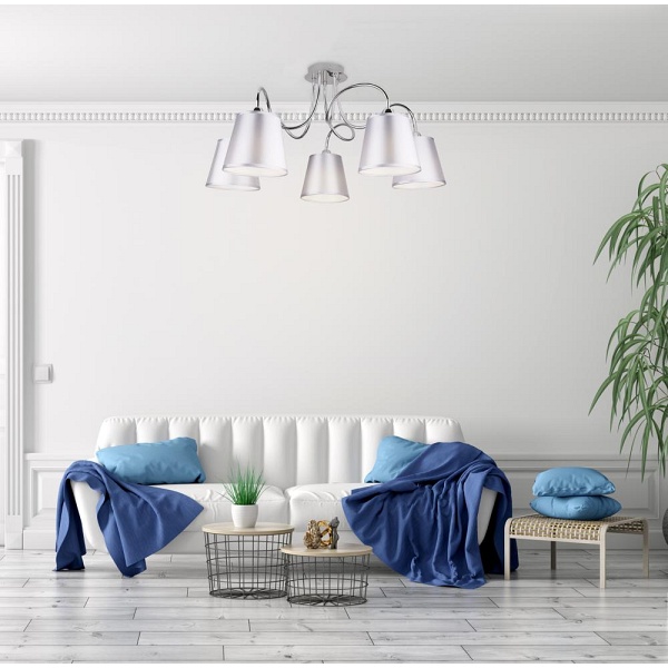 Luk Lampa Wisząca 5X40W E14 Chrom Candellux