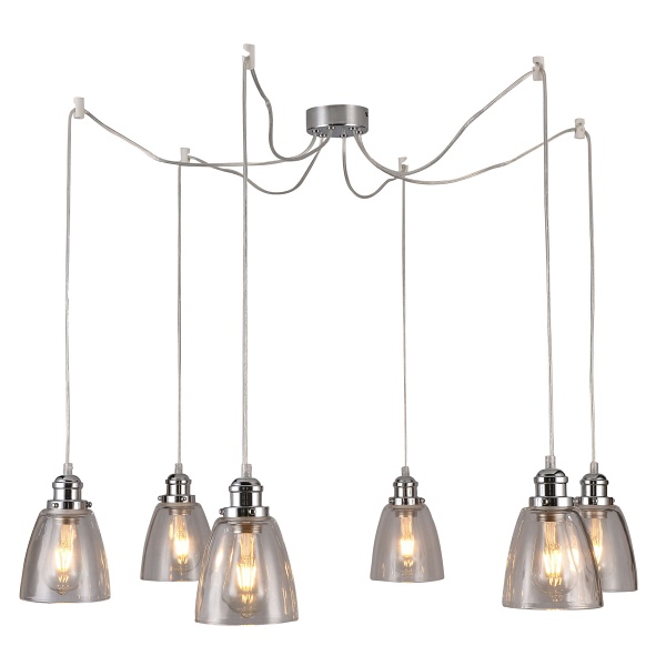 Voice Lampa Wisząca 6X40W E27 Chromowy Candellux