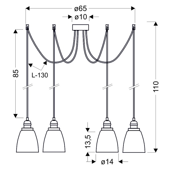 Voice Lampa Wisząca 6X40W E27 Chromowy Candellux