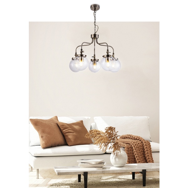 Ballet Lampa Wisząca 5X40W E27 Patynowy Candellux