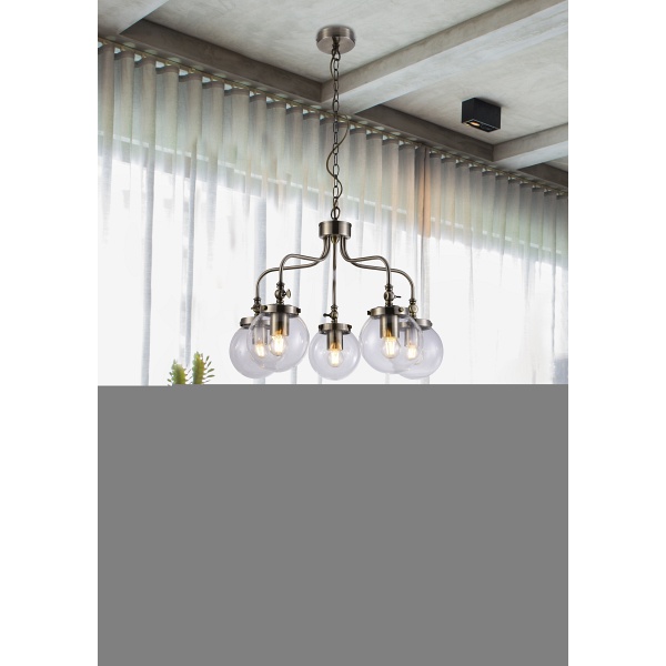 Ballet Lampa Wisząca 5X40W E27 Patynowy Candellux