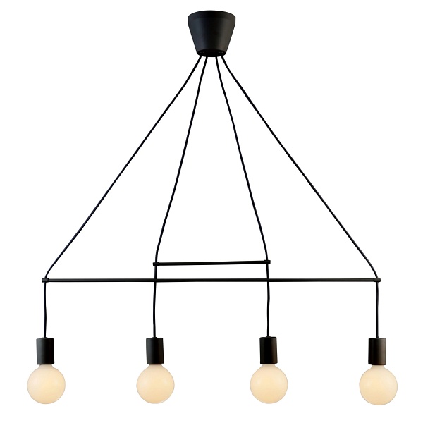 Alto Lampa Wisząca 4X40W E27 Czarny Matowy Candellux