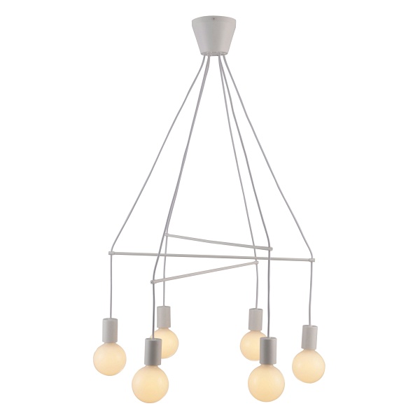 Alto Lampa Wisząca 6X40W E27 Biały Matowy Candellux