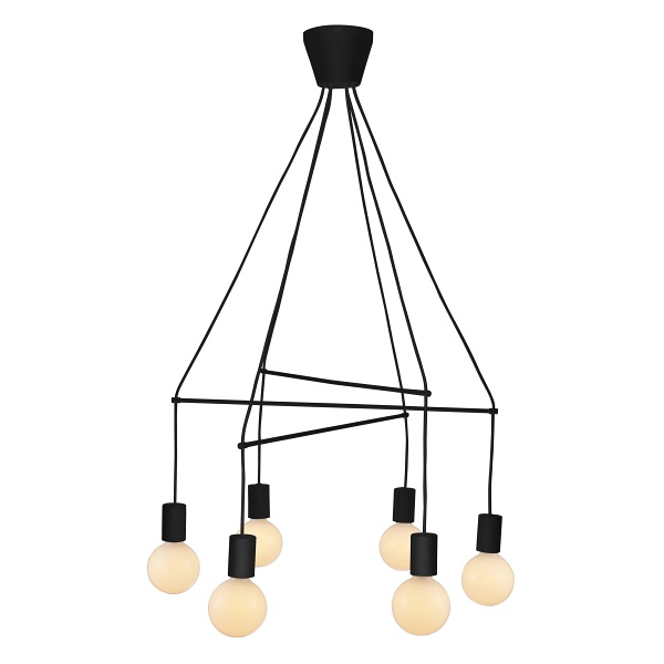 Alto Lampa Wisząca 6X40W E27 Czarny Matowy Candellux