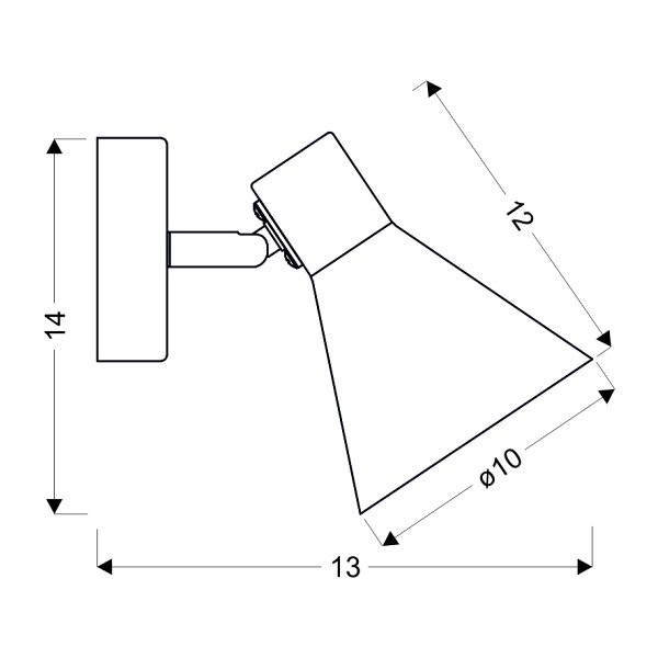 Less Lampa Kinkiet 1X40W E14 Czarny Matowy Candellux