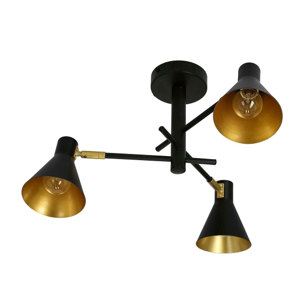 Less Lampa Wisząca 3X40W E14 Czarny Matowy Candellux