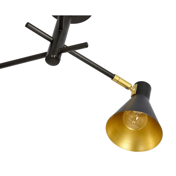 Less Lampa Wisząca 3X40W E14 Czarny Matowy Candellux