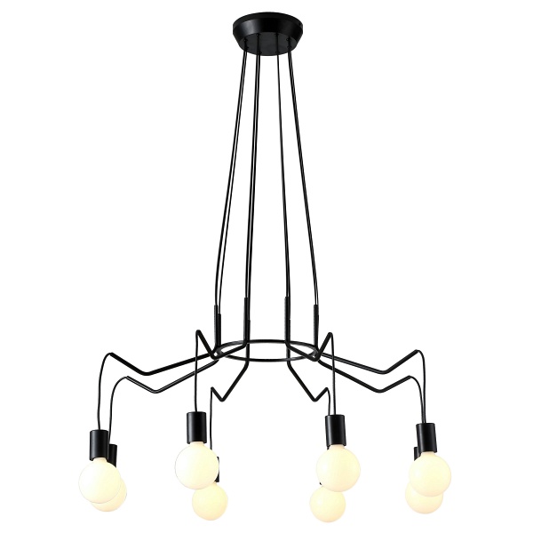 Basso Lampa Wisząca 8X40W E27 Czarny Matowy Candellux