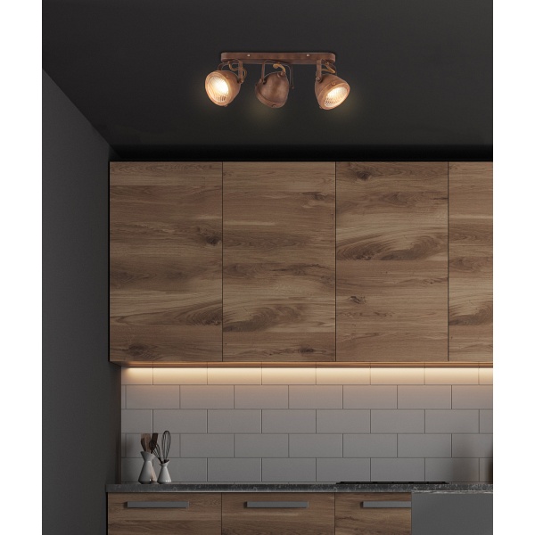 Frodo Lampa Sufitowa Listwa 3X40W Gu10 Rdzawy Candellux