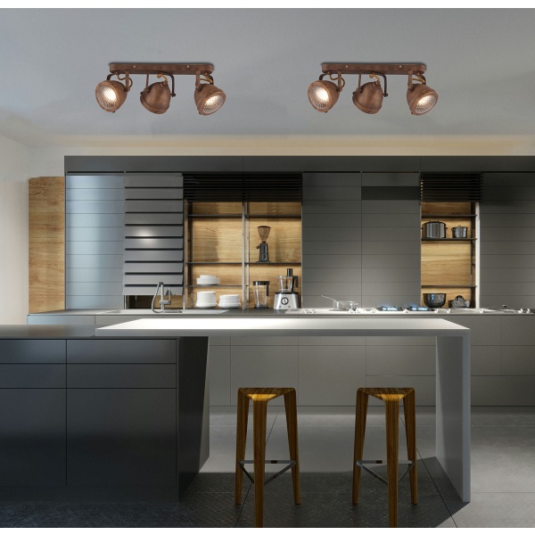 Frodo Lampa Sufitowa Listwa 3X40W Gu10 Rdzawy Candellux