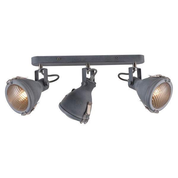 Crodo Lampa Sufitowa Listwa 3X40W E14 Szary Candellux