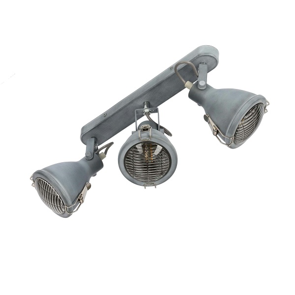 Crodo Lampa Sufitowa Listwa 3X40W E14 Szary Candellux