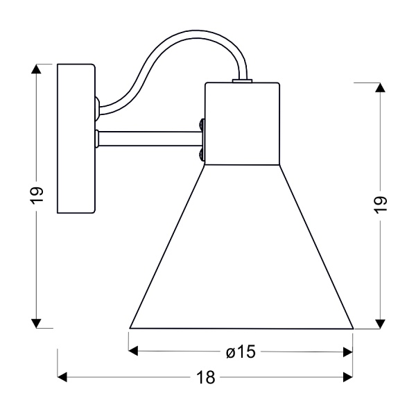More Lampa Kinkiet 1X40W E27 Czarny Matowy Candellux