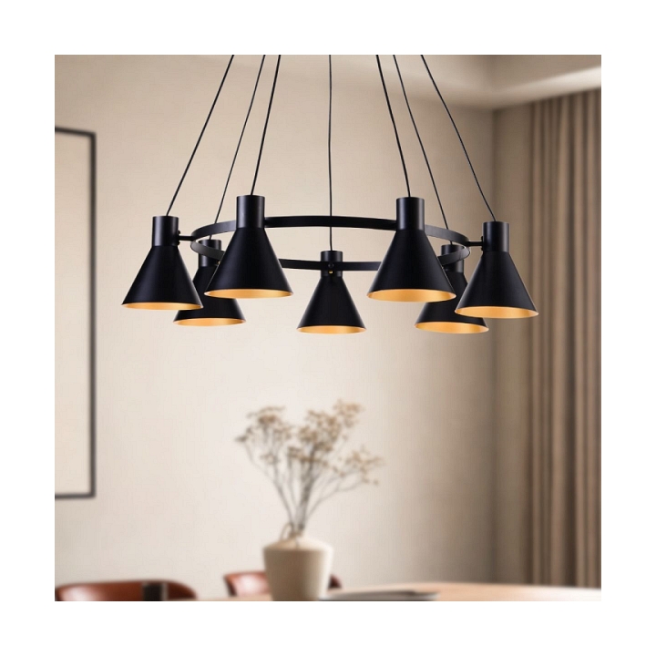 Lampa wisząca More czarna matowa 7x40w - Candellux