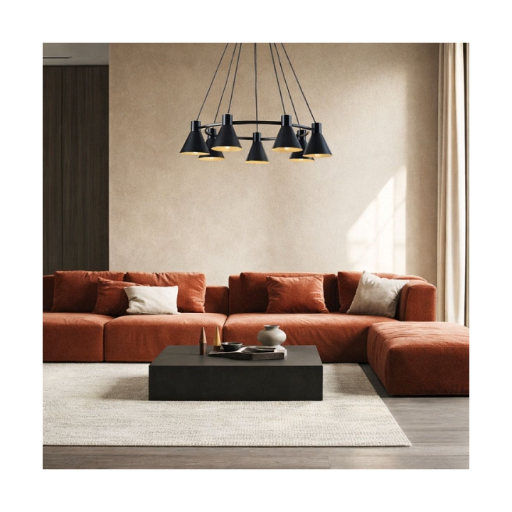 Lampa wisząca More czarna matowa 7x40w - Candellux