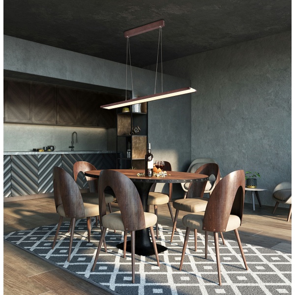 Coconut Lampa Wisząca 91X8 28W Led Brązowy 4000K Apeti Candellux